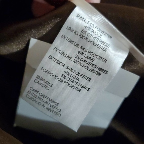 Calvin Klein Women's Plaid Single-Breasted wool Walker‎ Coat size 8 new!!! - Picture 8 of 8